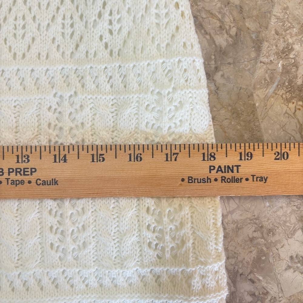 Taylor Ivory Crochet Knit Midi Cottagecore Dress – Size XL - Picture 11 of 13